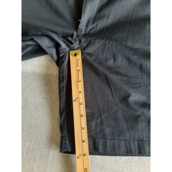 J. Crew Short Mens Black 32 Flex Chino Short Buttons Zip Fly Stretch Flat Front